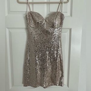 Windsor Silver Sequin Dress